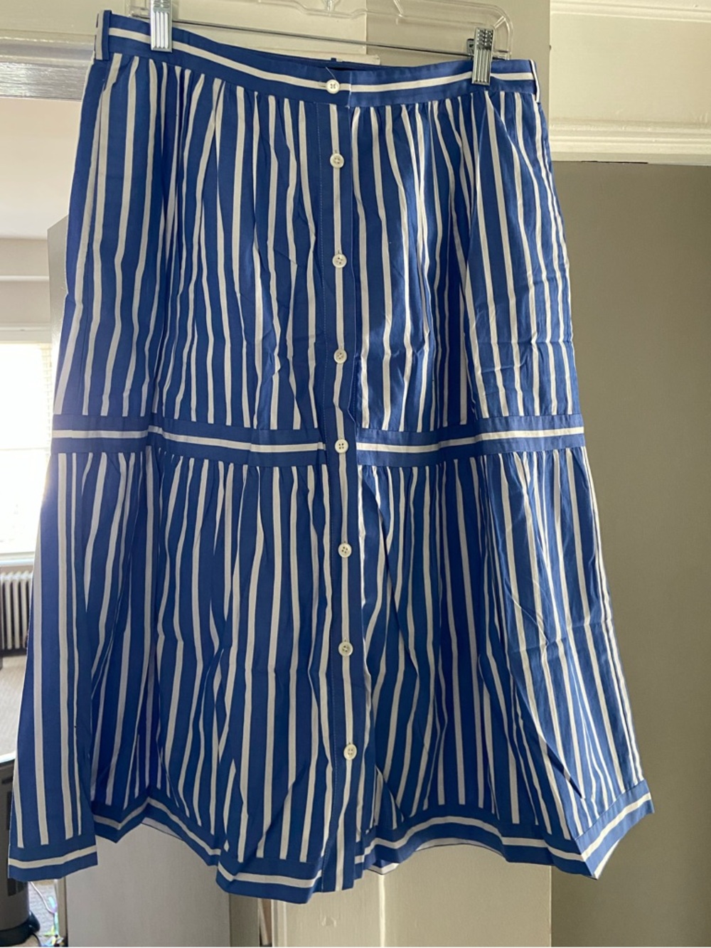 J.Crew women’s blue & white skirt size 12